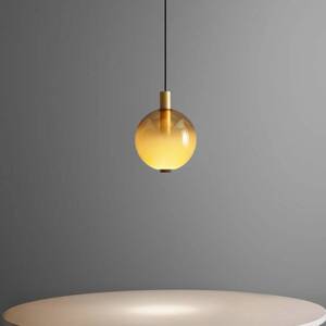 OLEV LED závesné svietidlo BEAM STICK NUANCE, jantárové, Ø 20 cm, 927