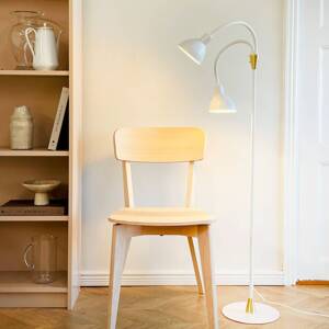 Dyberg Larsen Stojacia lampa Lilje, biela, výška 135 cm, 2-pl.