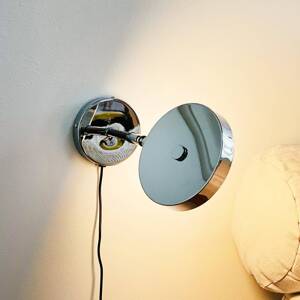 Dyberg Larsen LED nástenné svetlo Starlight, chróm Ø 14 cm stmievateľné