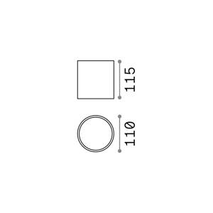 Ideal Lux Stropné svietidlo Gun, antracit, hliník, IP44, GU10