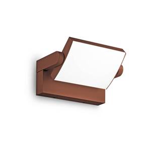 Ideal Lux LED vonkajšie nástenné svietidlo Swipe, káva, IP54, 3 000 K
