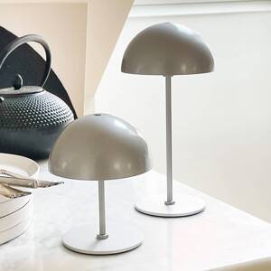 Dyberg Larsen Stolová LED lampa Along, strieborná, 20 cm