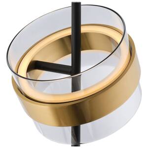 LED stojaca lampa Inside, mosadzno-sivá, výška 146 cm