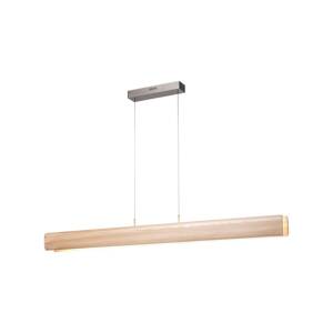 LED závesné svietidlo Monterra, dĺžka 100 cm, svetlo hnedá, drevo