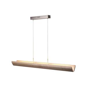 LED závesné svietidlo Monterra, dĺžka 132 cm, hnedé, drevo